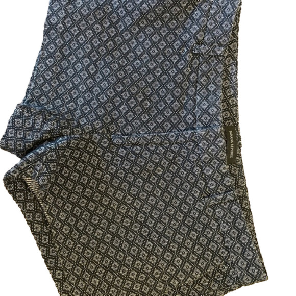 BANANA REPUBLIC Shorts Black & White Geometric Print SIZE M - Picture 1 of 7